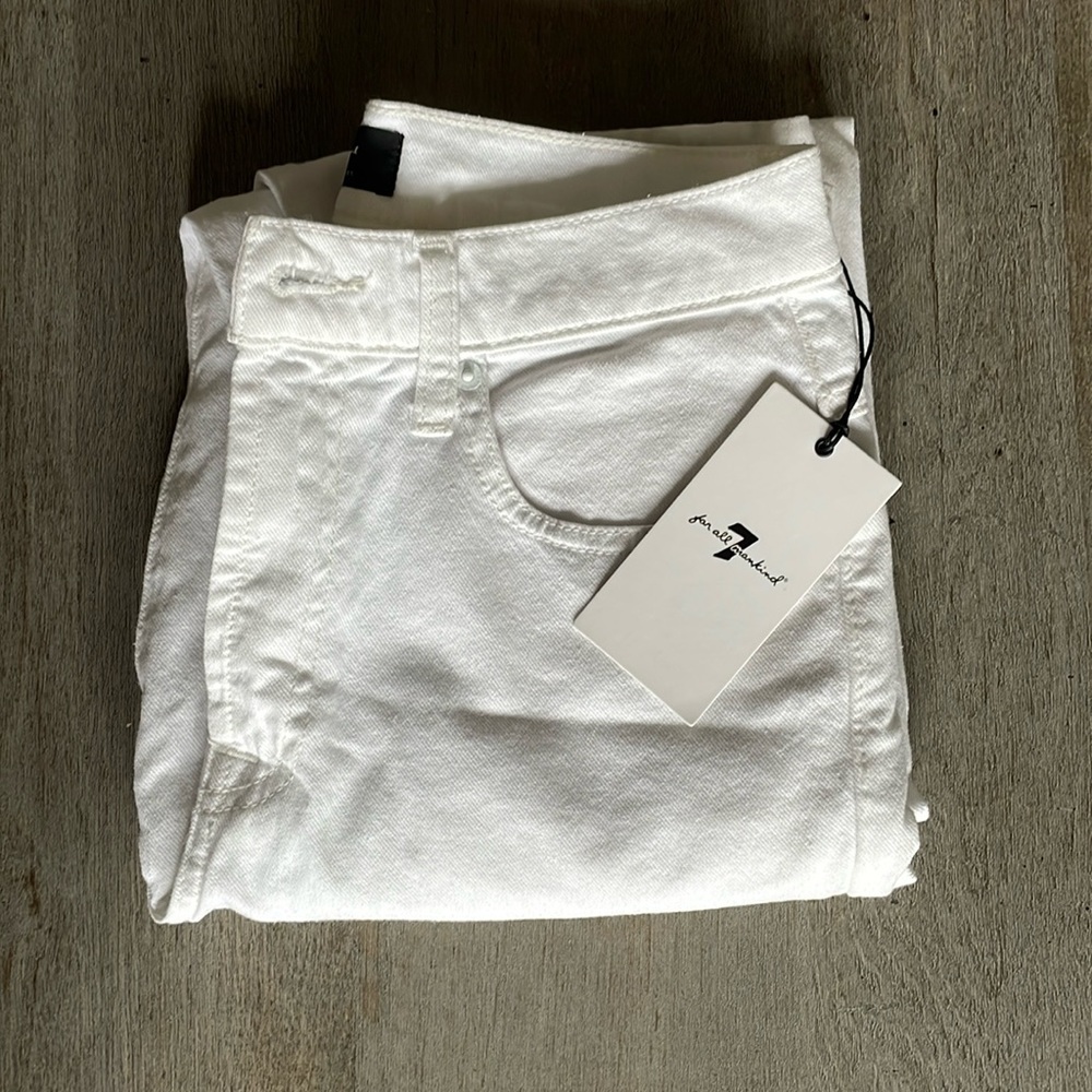 NWT 7 For All Mankind Peggi White Skinny Jeans size 27